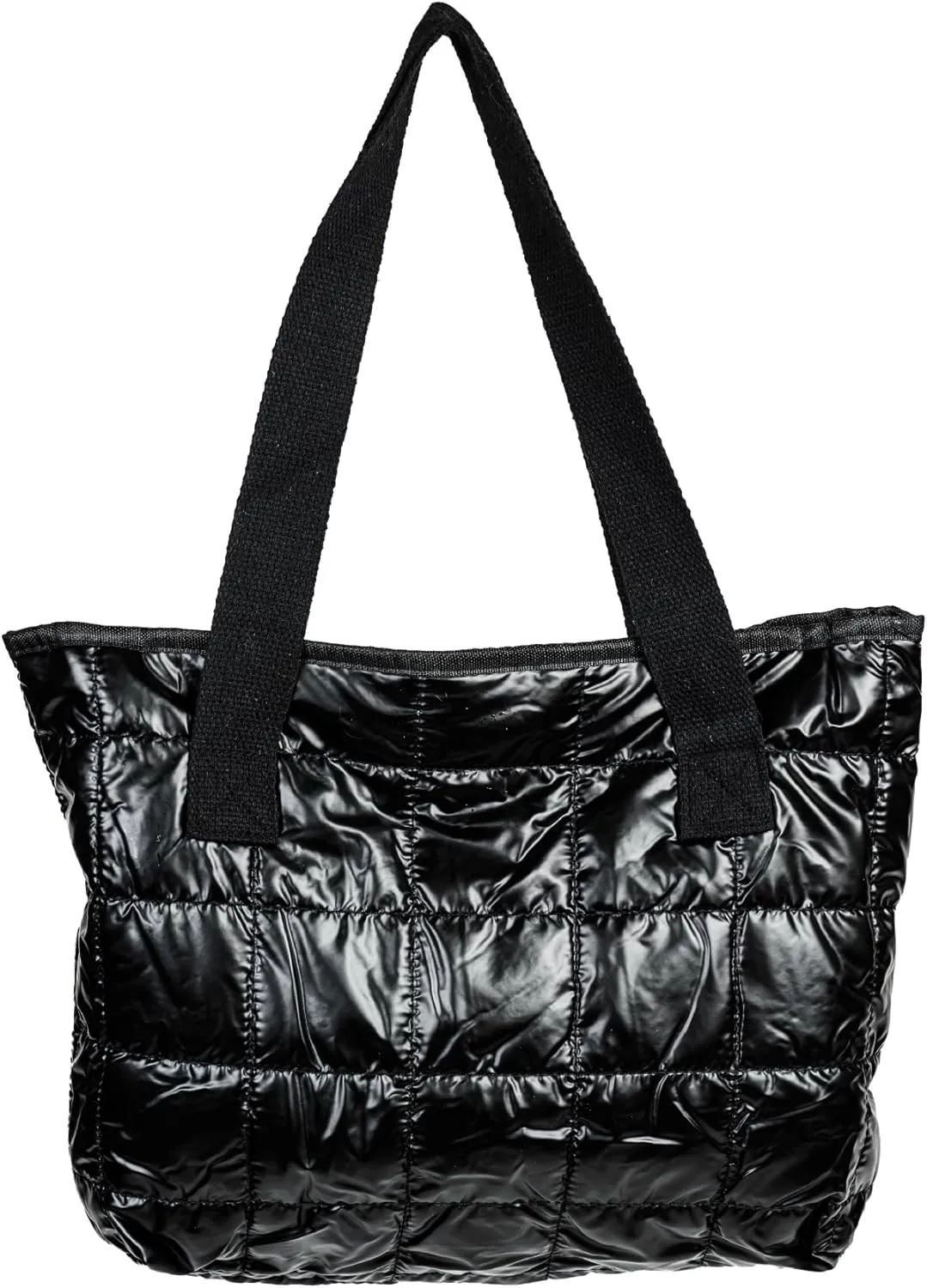 Puffy Tote Bag | Lightweight Purse for Women | Large Crossbody Long Shoulder Puff Bag | Padded Handbag with Zipper