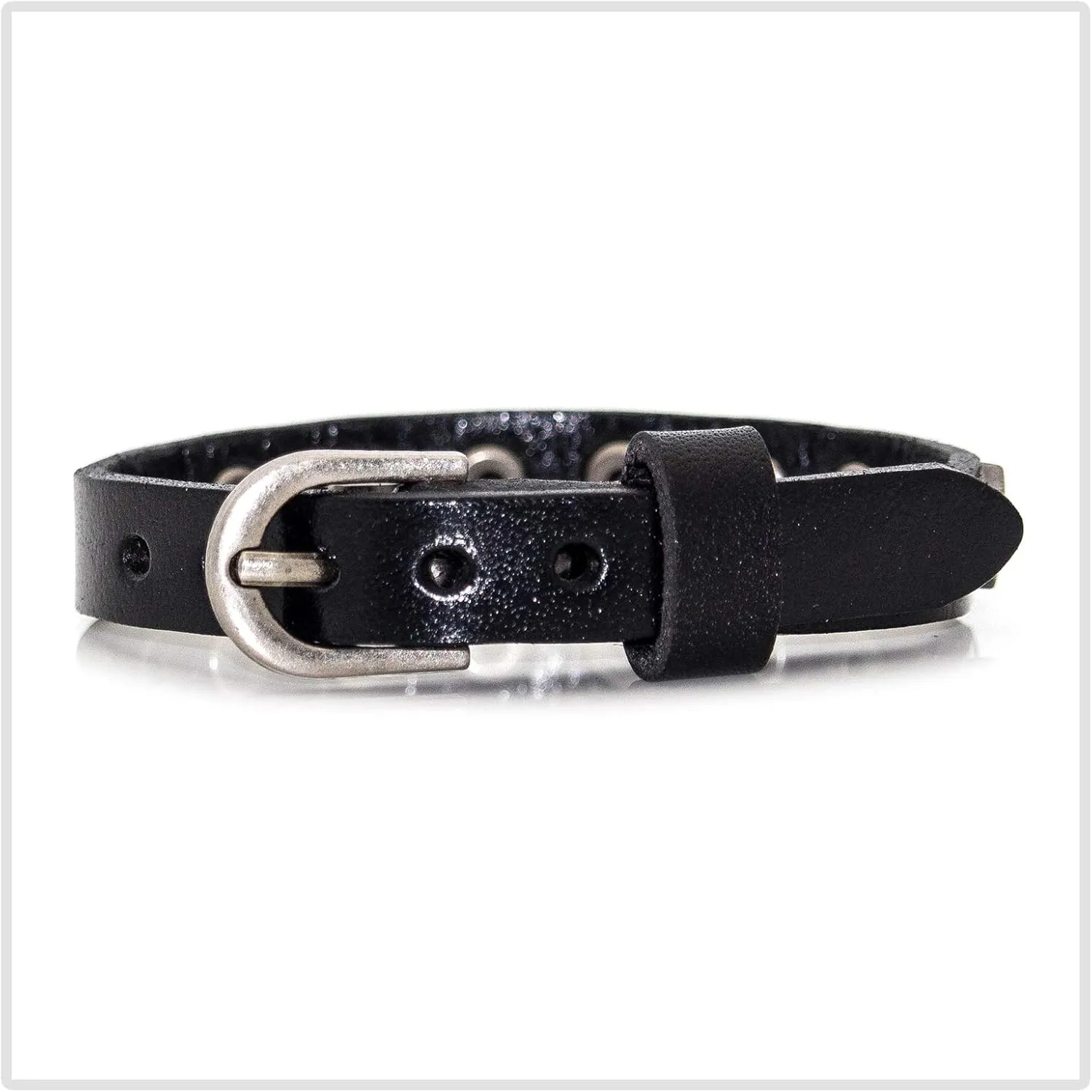 Punk Vintage Alloy Belt Buckle Bracelet Star Leather Cuff Bracelet