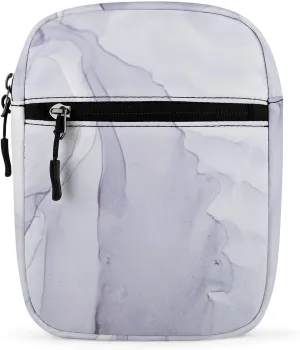 Purple Modern Abstract Watercolor Mini Messenger Bag Small Satchel Crossbody Bag Cross Body Shoulder Bag With Adjustable Straps