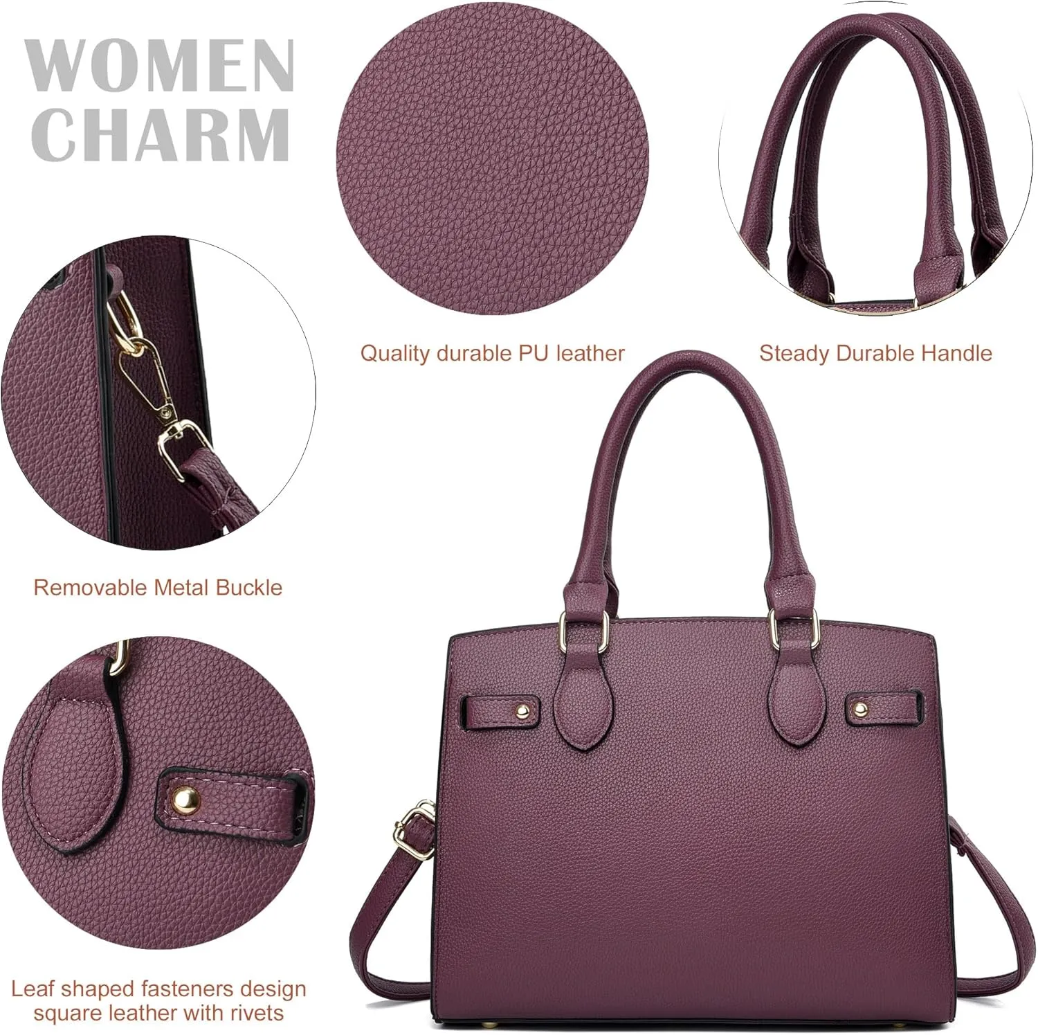 Purses and Handbags for Women Satchel Fashion Ladies Top Handle Shoulder Tote Bags