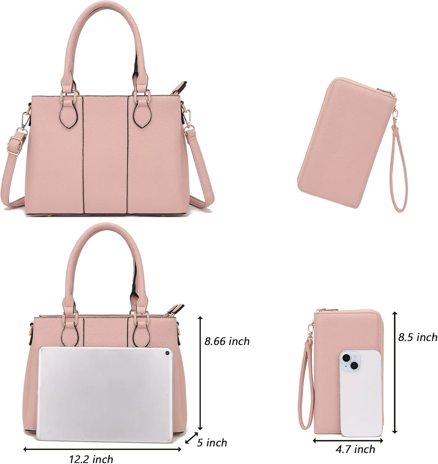 Purses and Wallet Set for Women Crossbody Top Handle Tote Satchel PU Leather Shoulder Bags