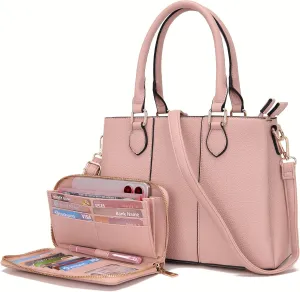 Purses and Wallet Set for Women Crossbody Top Handle Tote Satchel PU Leather Shoulder Bags