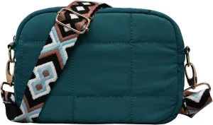 Quilted Crossbody Bags for Women Puffer Shoulder Bag with Adjustable Wide Strap Puffy Dupes Nylon Crossbody Purse