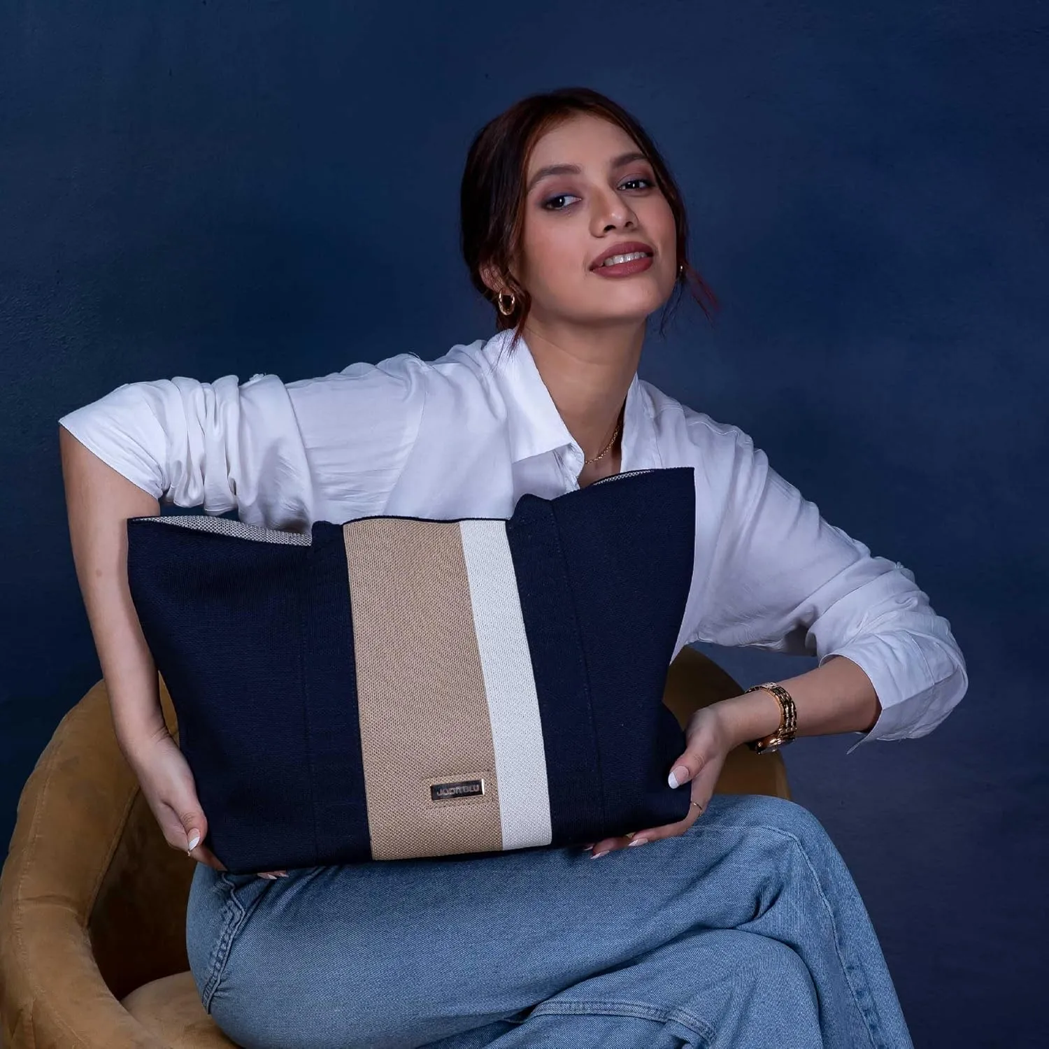 Quintessential Large Tote for Women & Girls | Stylish, Spacious Tote Bag with Hook & Eye closure