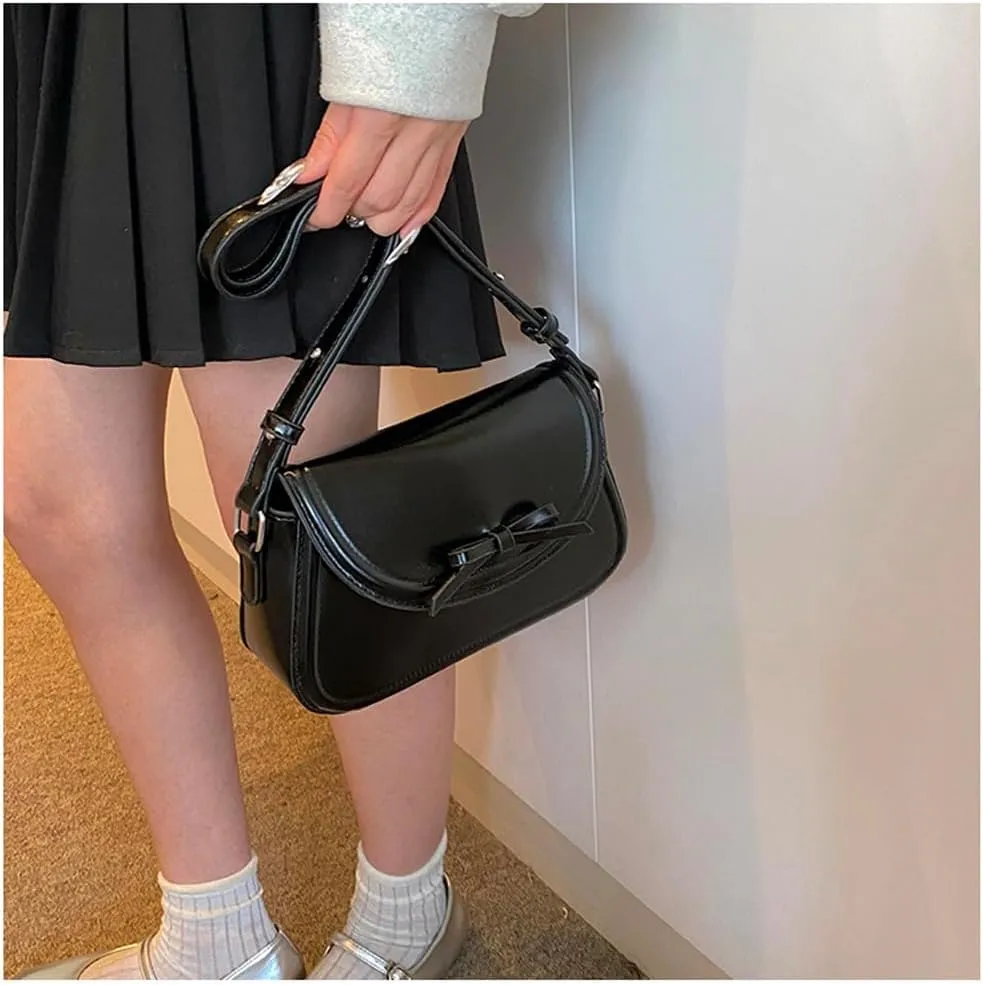 Red Shoulder Bag Y2k Purse for Women Trendy Leather Handbag 90s Clutch Purse Top Handle Satchel