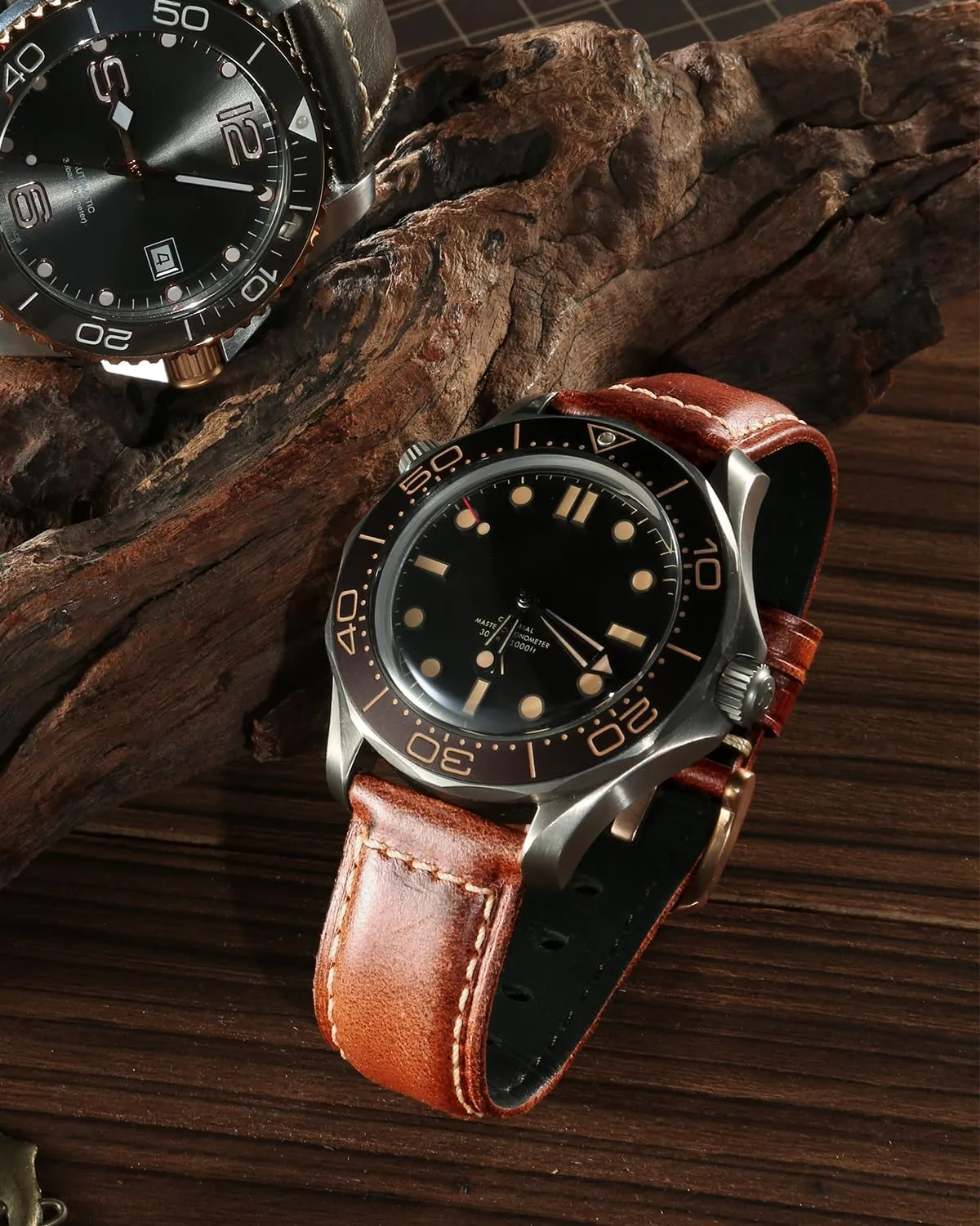 REZERO Watch Band, Vintage Oil Wax Leather Watch Straps 18mm 19mm 20mm 21mm 22mm 23mm 24mm 26mm Watch Belt for Men Women