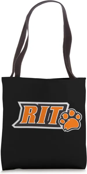 Rochester Institute of Technology RIT Tigers Paw Logo Tote Bag