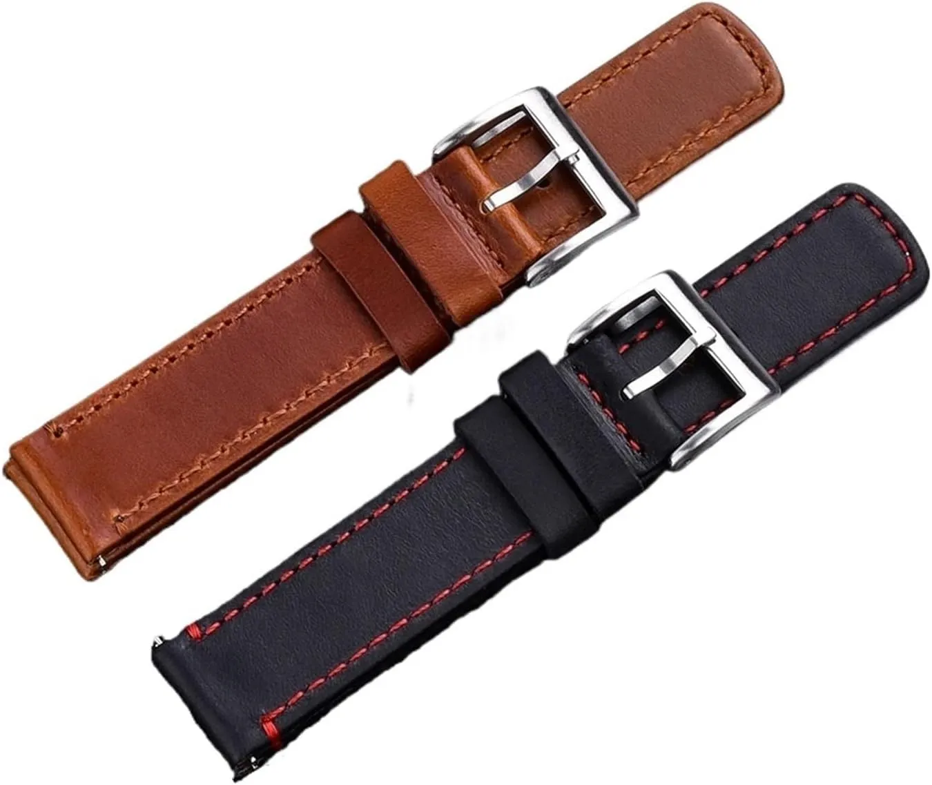 Run Ken Genuine Leather Watchbands 20mm 22mm Watch Strap Pin Buckle Quick Release Wrist Belt Bracelet