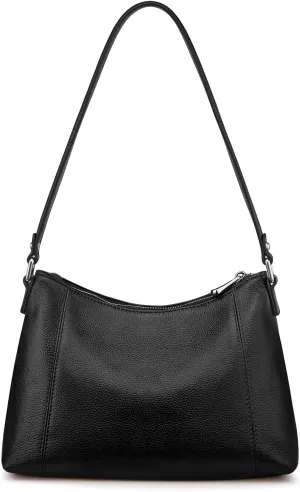 S-ZONE Leather Purses for Women Shoulder Hobo Bags and Small Handbags with Outside Pocket