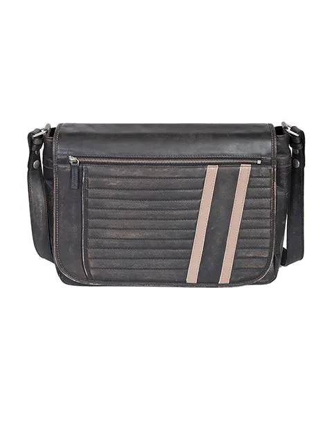 Scully Leather Crossbody Messenger Briefcase
