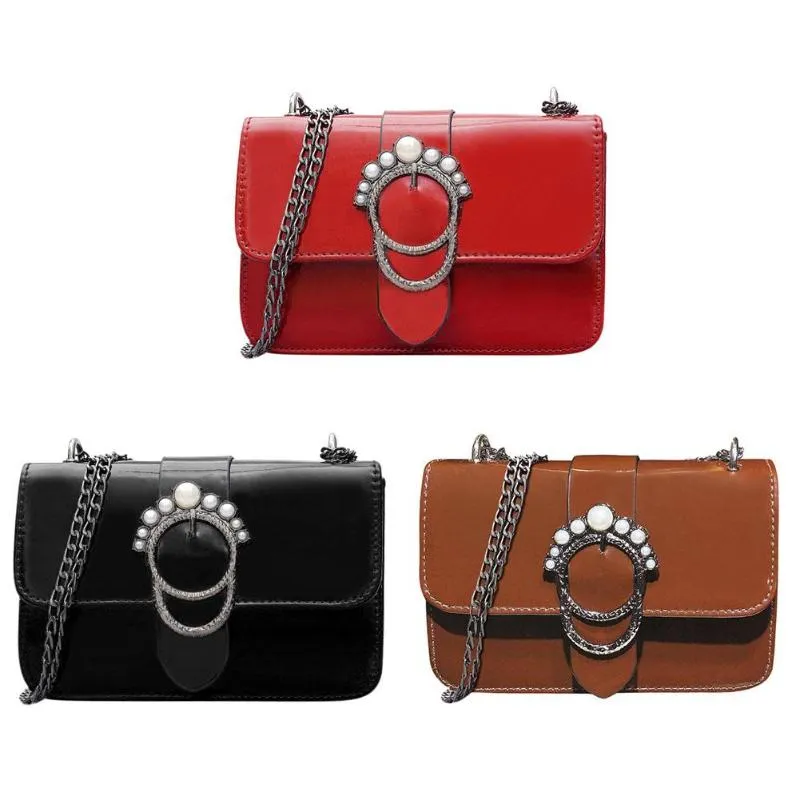 Secure shipping Chain Summer clearance Long Bag Bright PU Leather Bag Sling