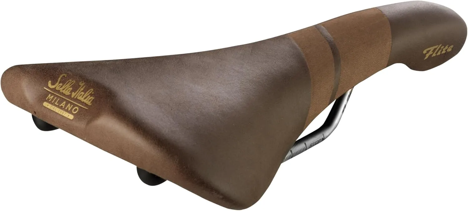 Selle Italia Flite Bullitt Vintage Saddle: Brown, L1