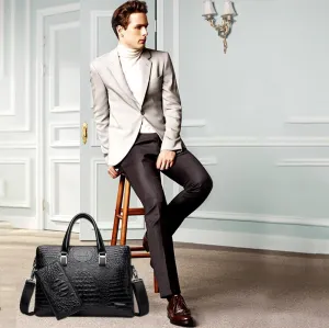 SEPTGROOS CROCODILE PATTERN BUSINESS TRAVEL SHOULDER BAG