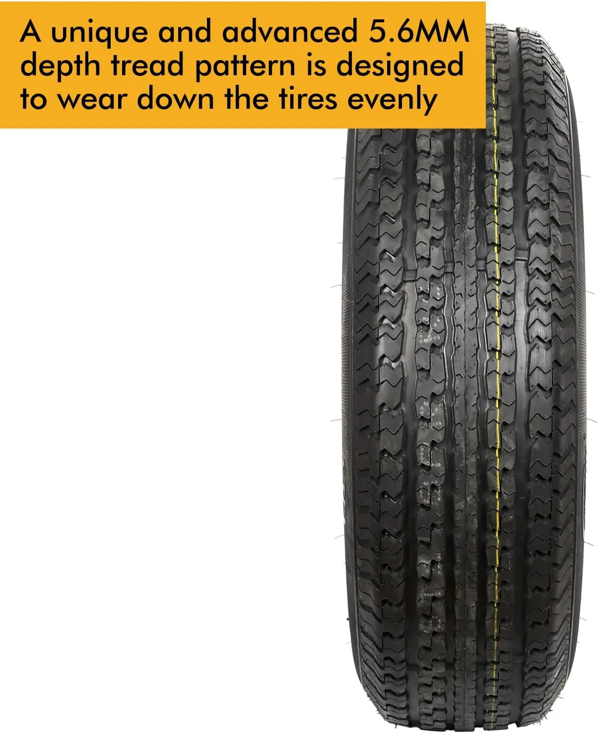 Set of 2 Durun ST205/75R14 Radial Trailer Tire,ST205-75R14 ST 205/75R14, 8 Ply Load Range D, 105M