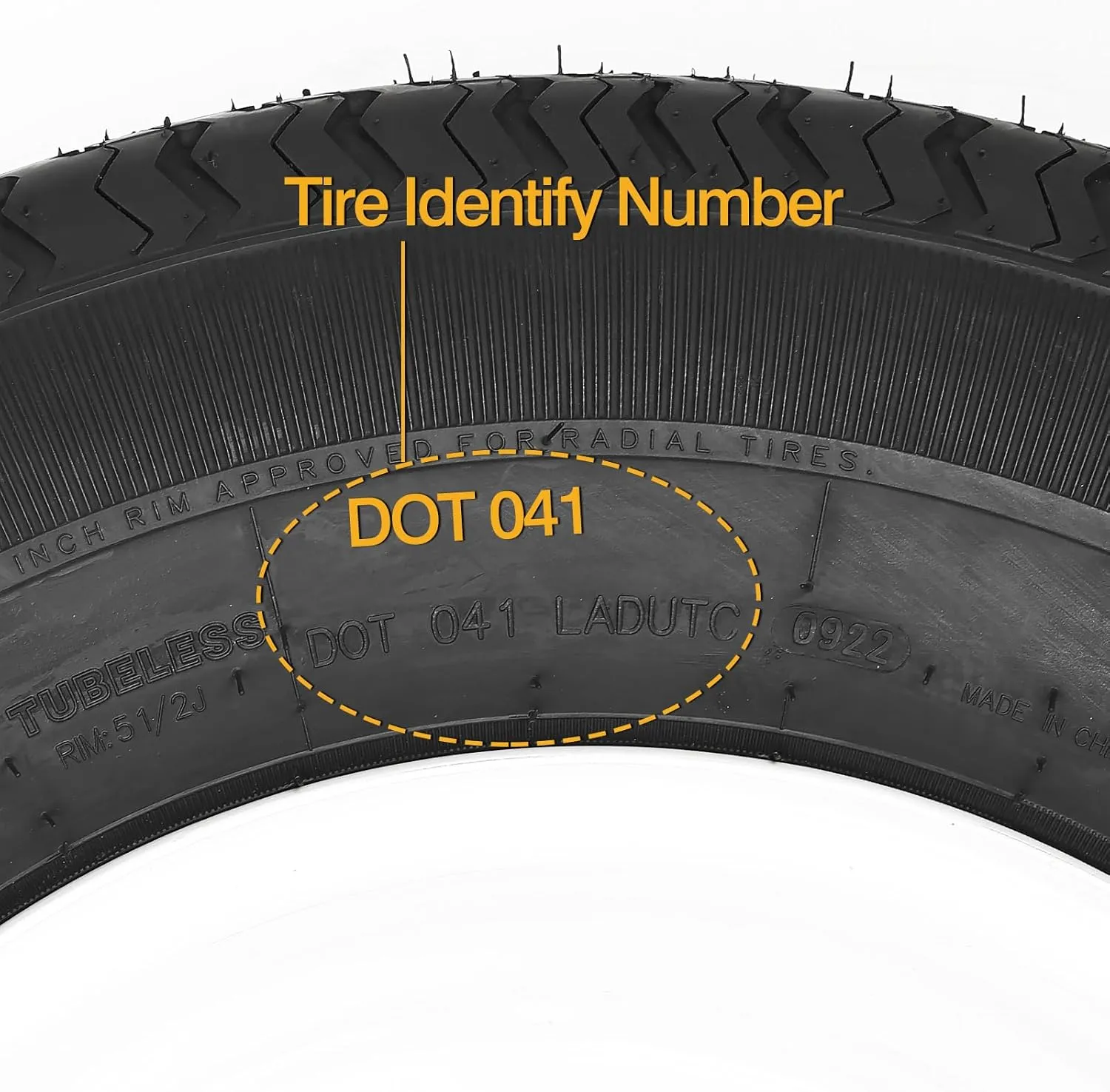 Set of 2 Durun ST205/75R14 Radial Trailer Tire,ST205-75R14 ST 205/75R14, 8 Ply Load Range D, 105M