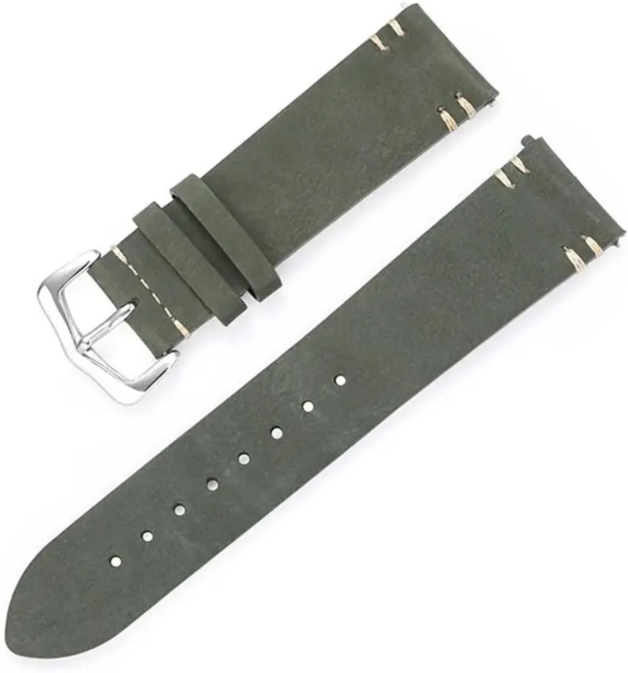 Sheepskin Leather Watch Strap Frosted Suede Quick Release Smartwatch Strap