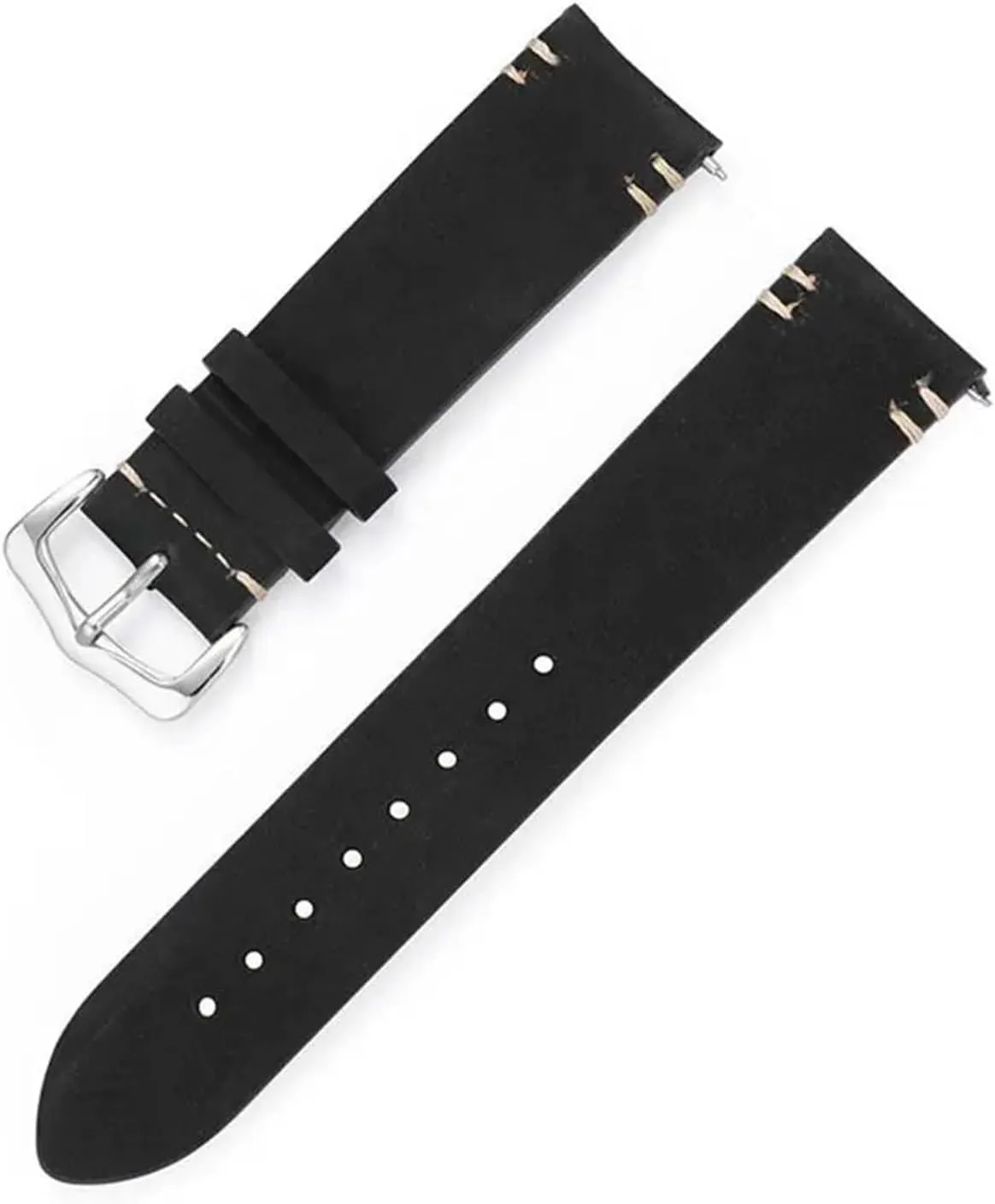 Sheepskin Leather Watch Strap Frosted Suede Quick Release Smartwatch Strap