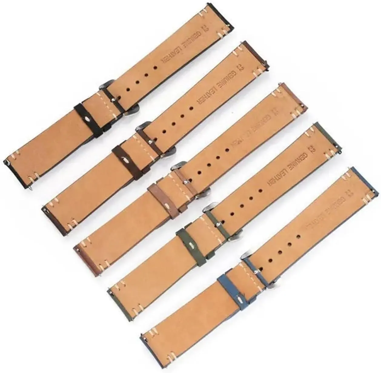 Sheepskin Leather Watch Strap Frosted Suede Quick Release Smartwatch Strap