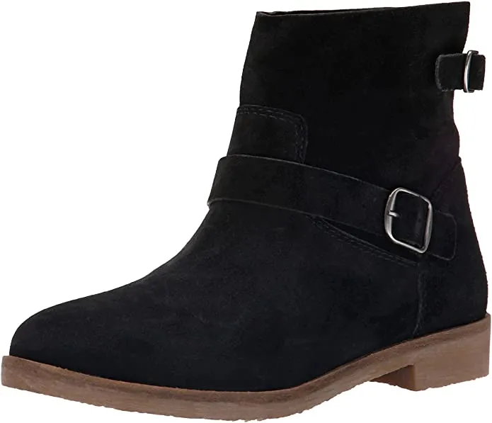 Shipping updates Complete catalog Slouchy Pull Booties Ankle Buckle On Black Galvann Suede Leather Lucky Brand