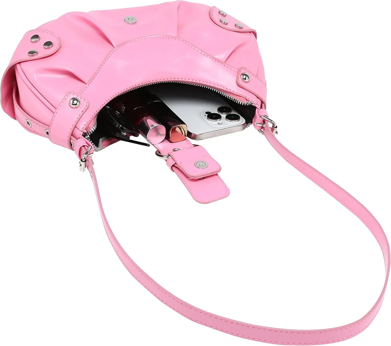 Shoulder Bag for Women - PU Leather Purse Adjustable Strap Hobo Crossbody Handbag with Zipper Closure