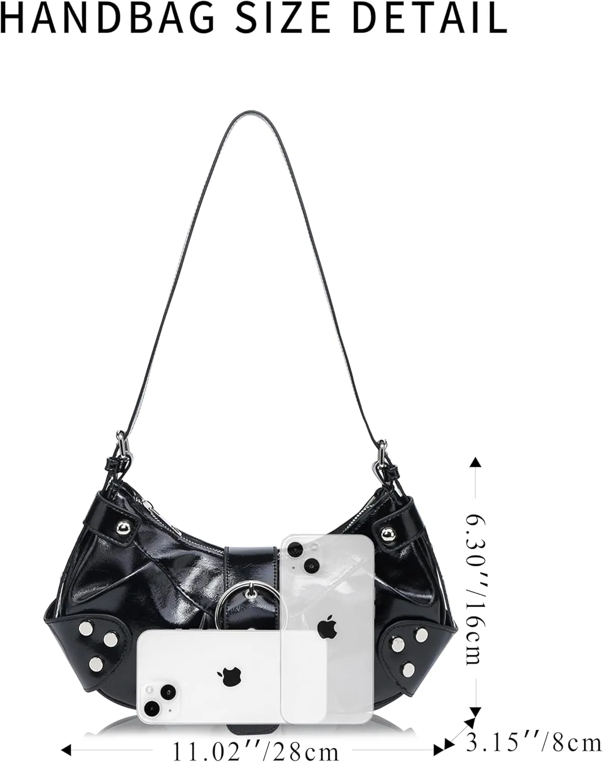 Shoulder Bag for Women - PU Leather Purse Adjustable Strap Hobo Crossbody Handbag with Zipper Closure
