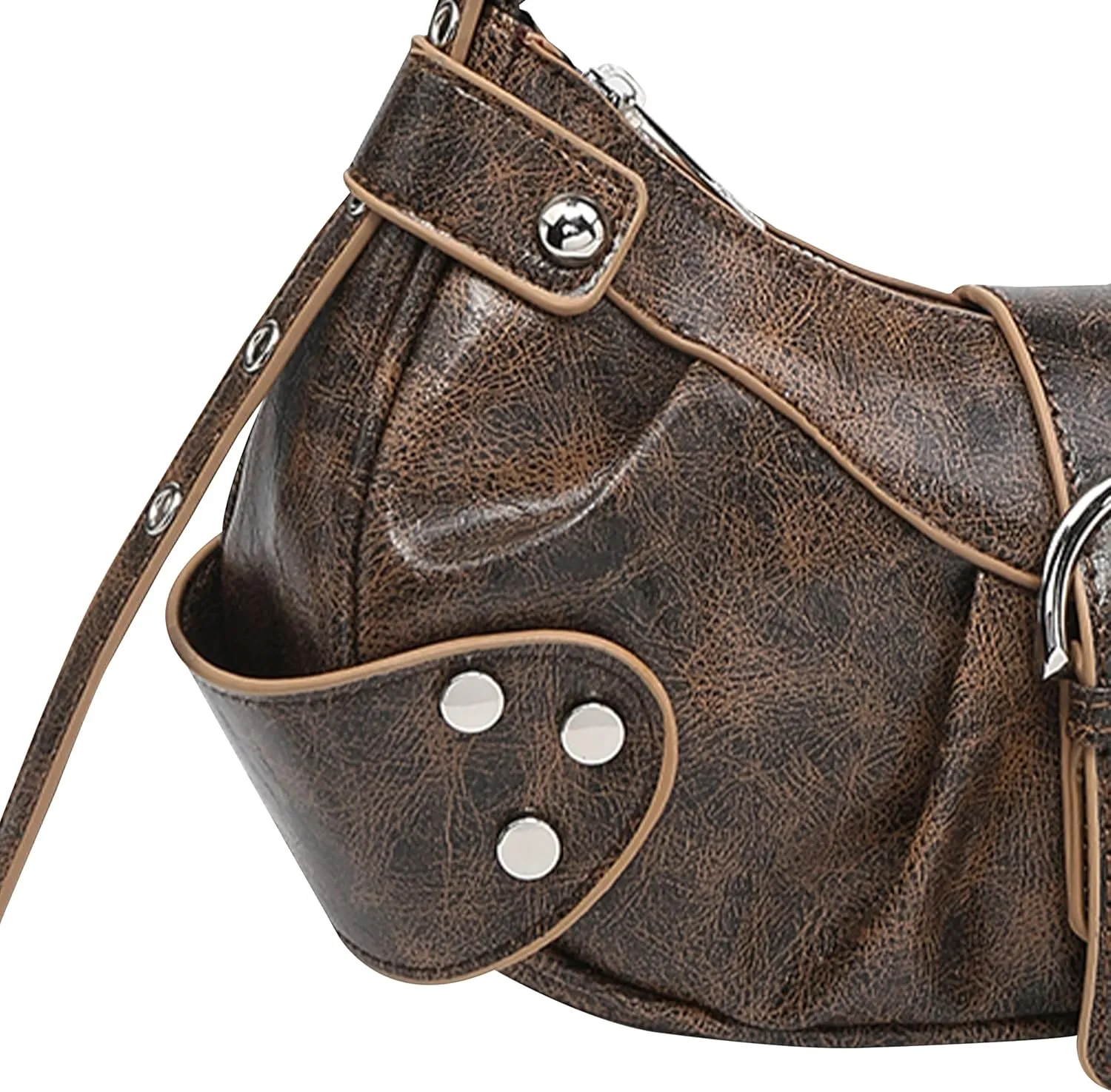 Shoulder Bag for Women - PU Leather Purse Adjustable Strap Hobo Crossbody Handbag with Zipper Closure