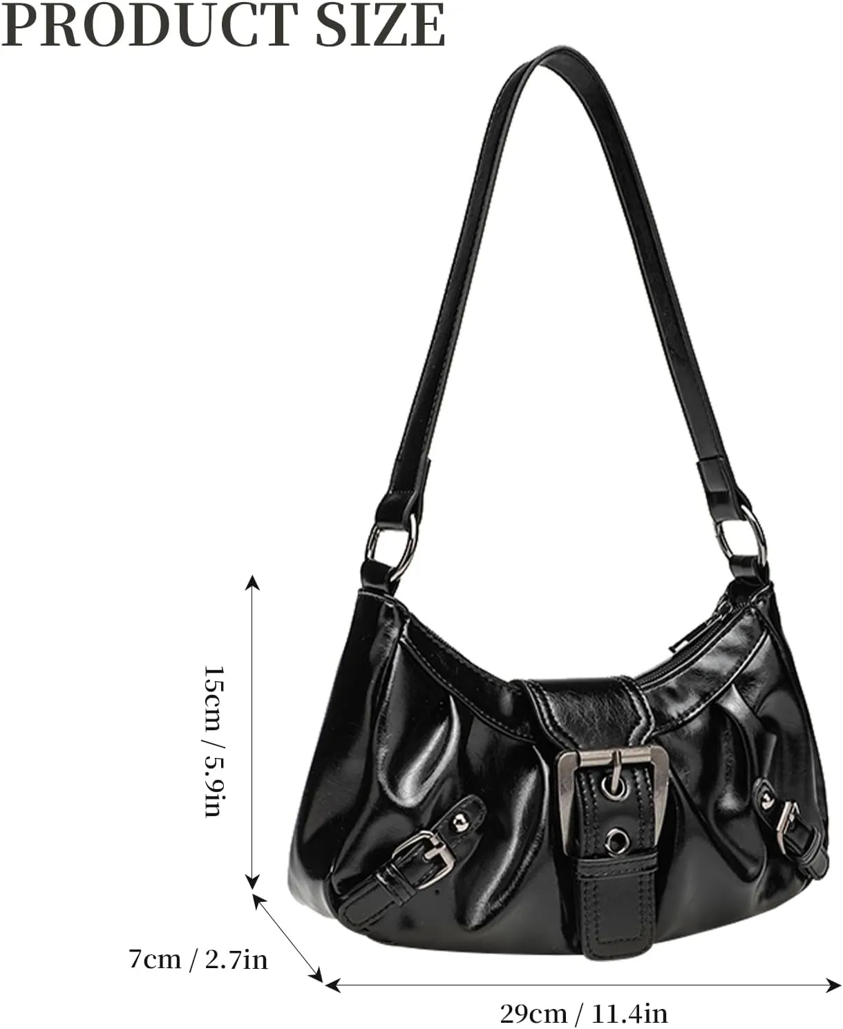 Shoulder Bag for Women Trendy Y2K Purse Handbag Top Handle Small Punk Purse Hobo Underarm Clutch Bag 2025
