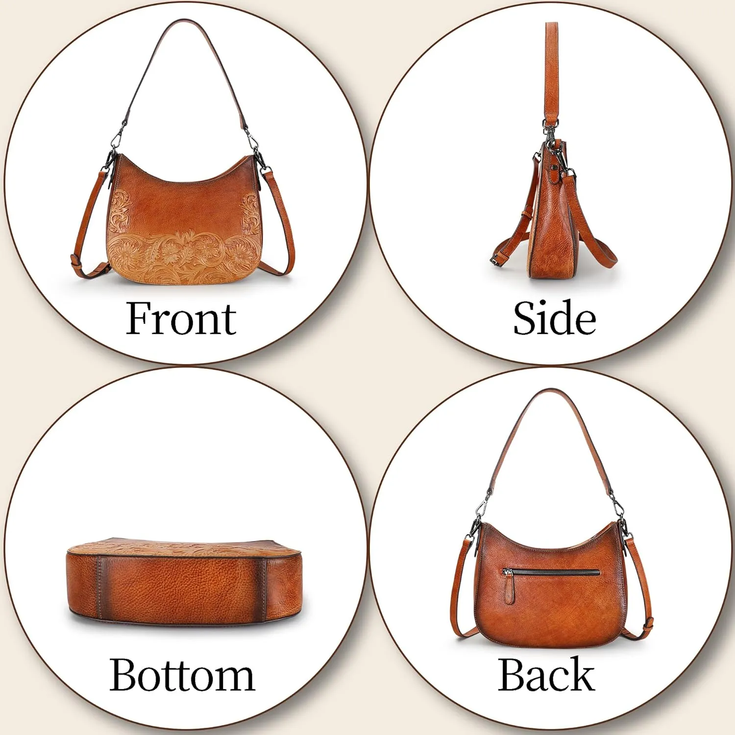 Shoulder Bag Women Crossbody Bag Genuine Leather Satchel Handbags Top Handle Purse