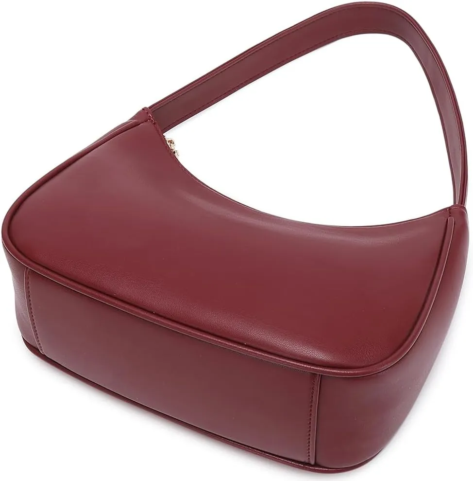 Shoulder Bags for Women, Cute Hobo Tote Handbag Mini Clutch Purse with Zipper Closure