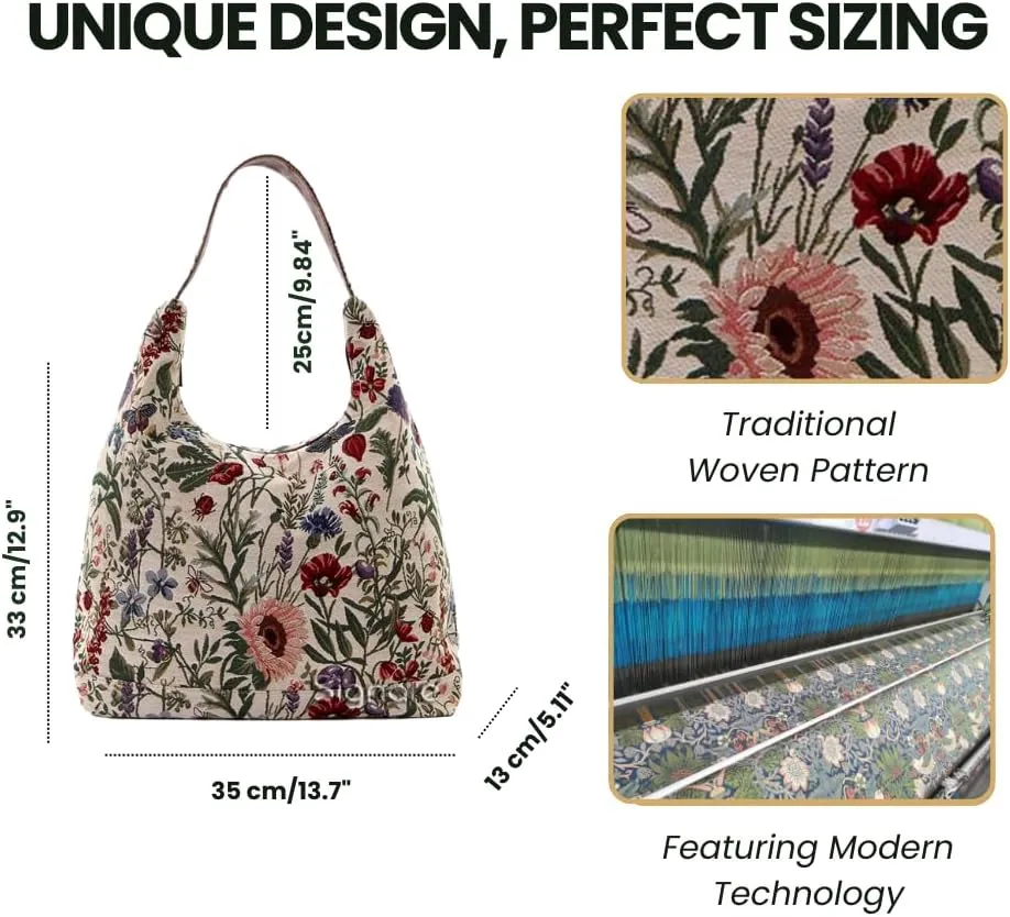 Signare Tapestry Hobo Shoulder bag Slouch Purse For Women