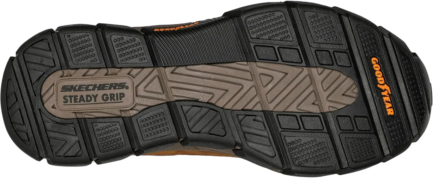 Skechers Men's Respected-Boswell 204454 Mid Top Leather Moc Toe Lace Up