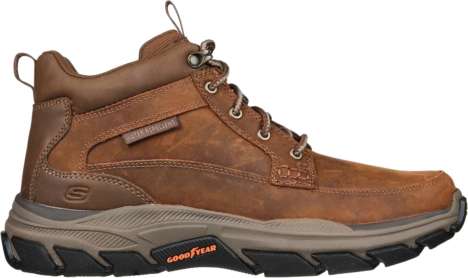 Skechers Men's Respected-Boswell 204454 Mid Top Leather Moc Toe Lace Up