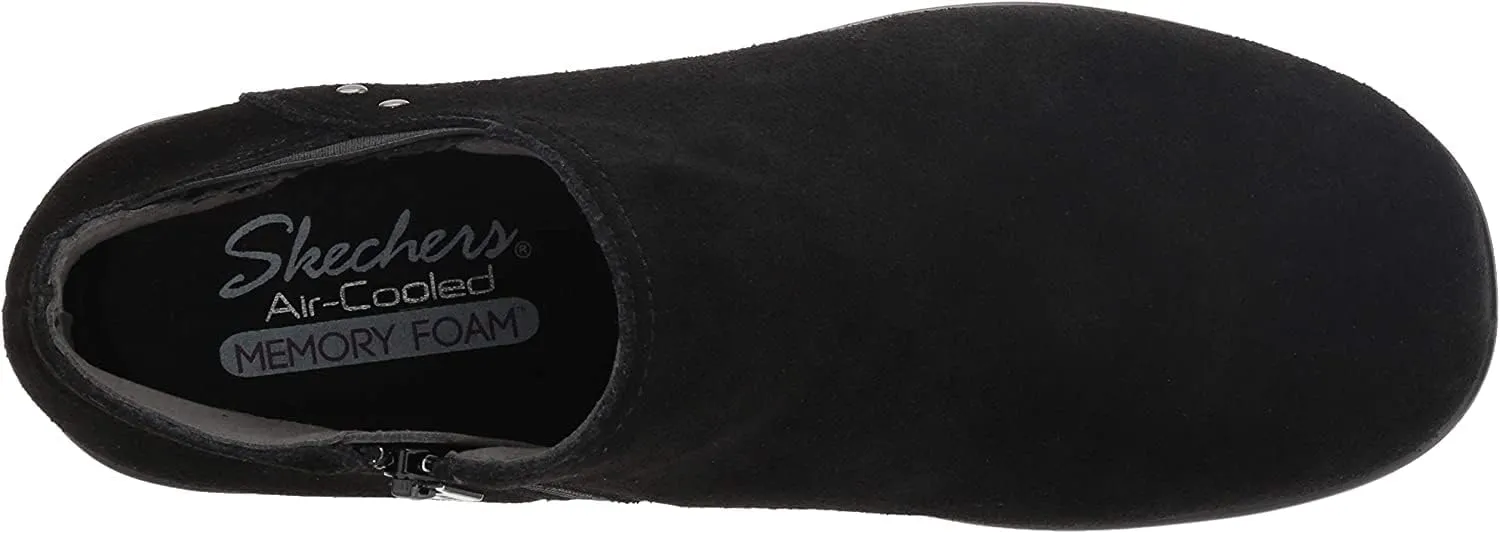 Skechers Women's Parallel Ditto Asymmetrical Collar Suede Bootie