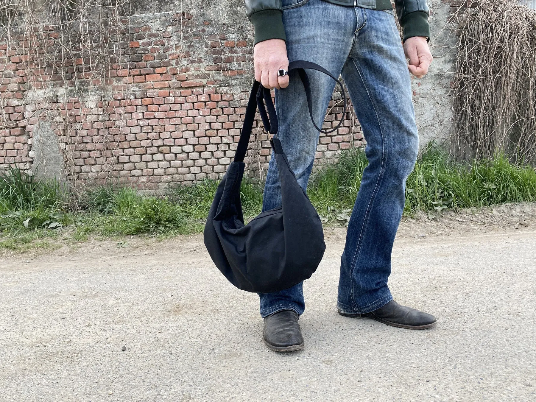 Slouchy hobo bag, travel bag, canvas bags with zipper, crossbody bag for men, crossbody bag for women,