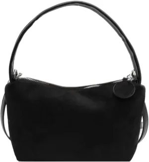 Slouchy Suede Cloud Crossbody Purse Women Crescent Satchels Shoulder Hobo Bags Trendy Travel Top-handle Mini Tote Handbag