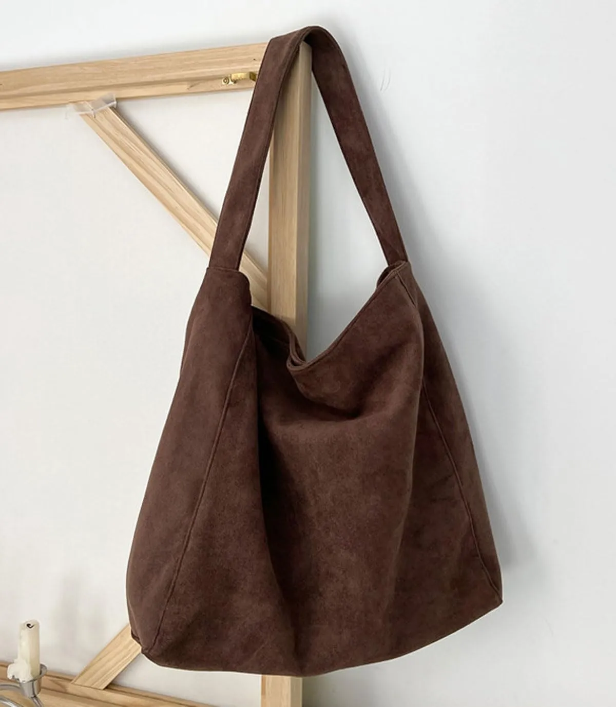 Slouchy Suede Hobo Bag for Women Large Tote Shoulder Bags Carryall Travel Work Handbag Purse Fall Winter