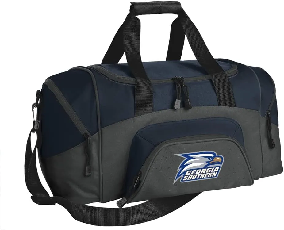 SMALL Georgia Southern Gym Bag Deluxe GS Eagles Logo Carryon Travel Duffel Bag Duffle