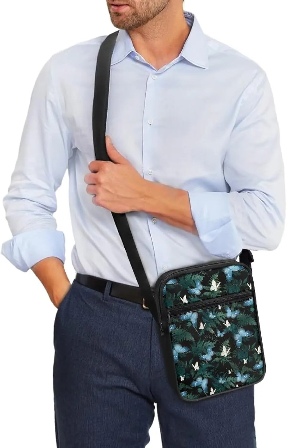 Small Messenger Bag for Women ＆ Men Mini Adjustable Crossbody Shoulder Bag with Zipper Portable Travel Cute Purse