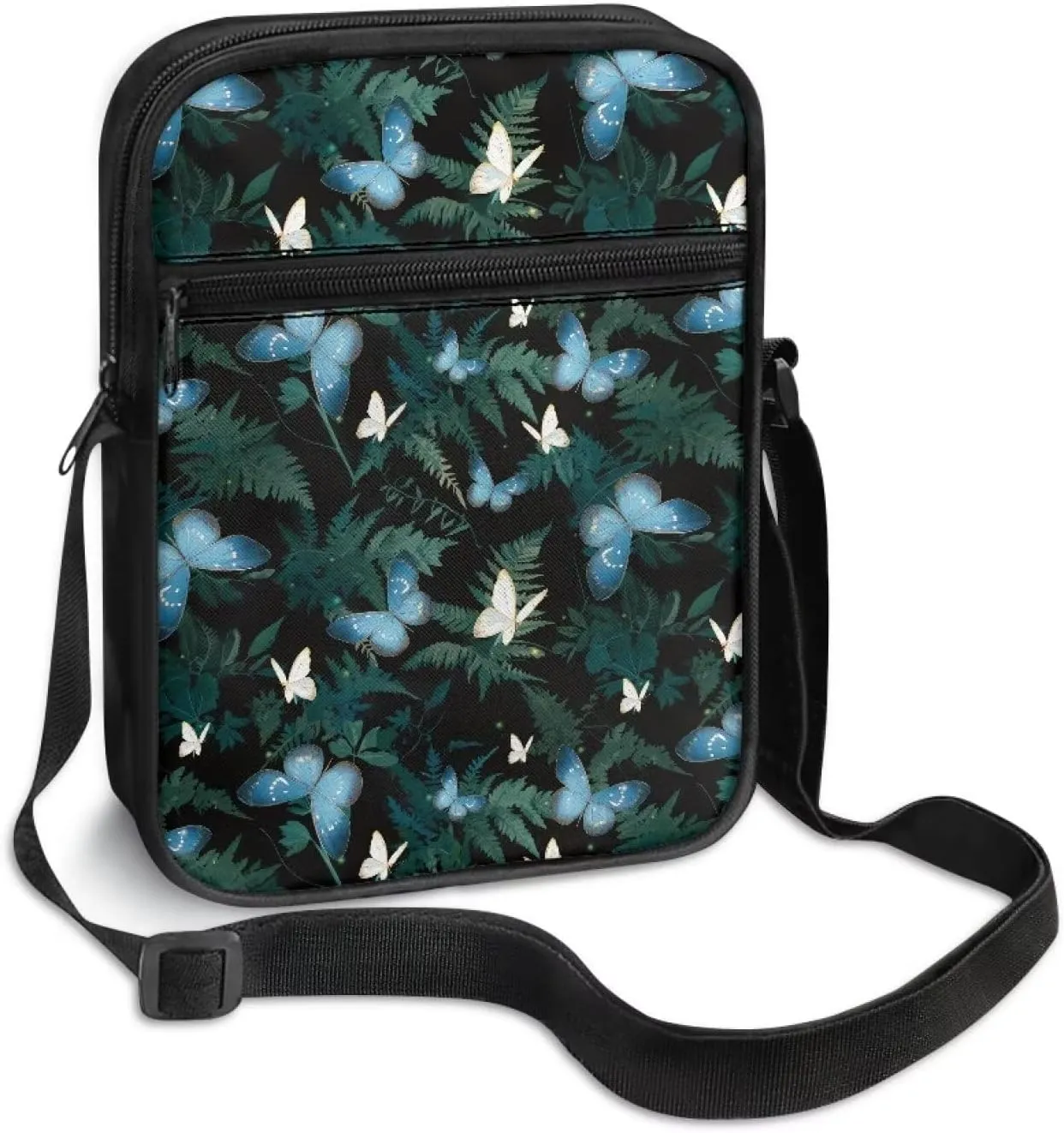 Small Messenger Bag for Women ＆ Men Mini Adjustable Crossbody Shoulder Bag with Zipper Portable Travel Cute Purse