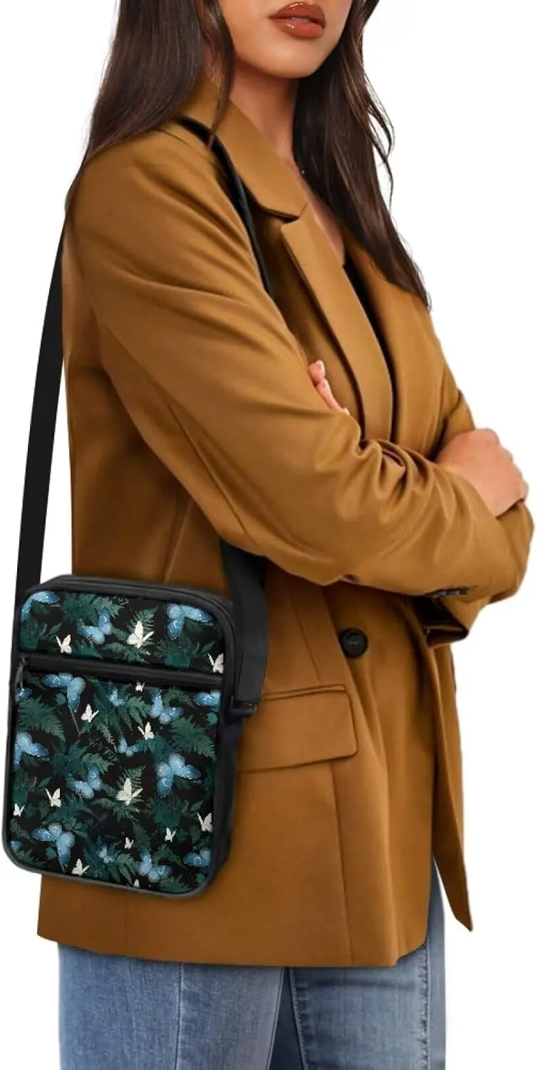 Small Messenger Bag for Women ＆ Men Mini Adjustable Crossbody Shoulder Bag with Zipper Portable Travel Cute Purse
