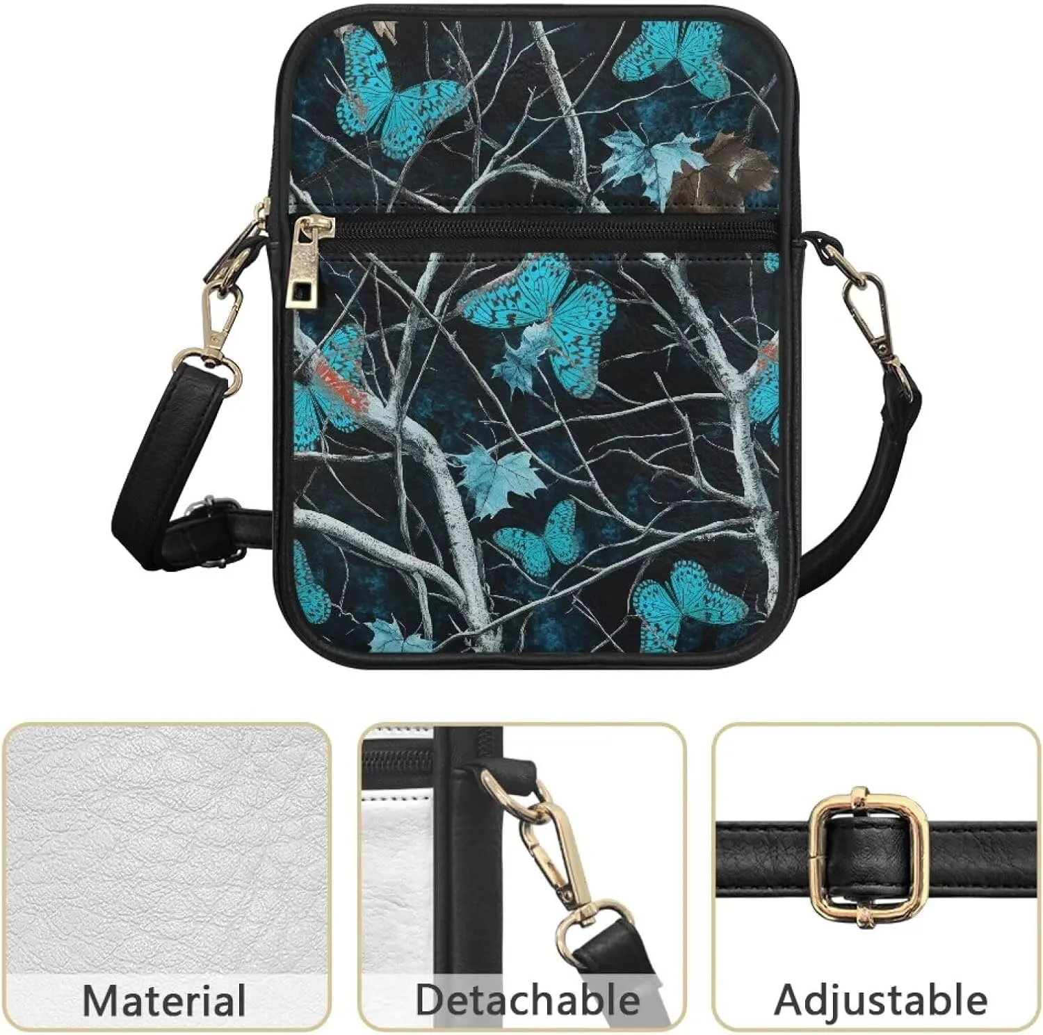 Small Messenger Bag Office Briefcase Crossbody Travel Bag for Women and Men with Inner Card Slot for Cash Work Bag