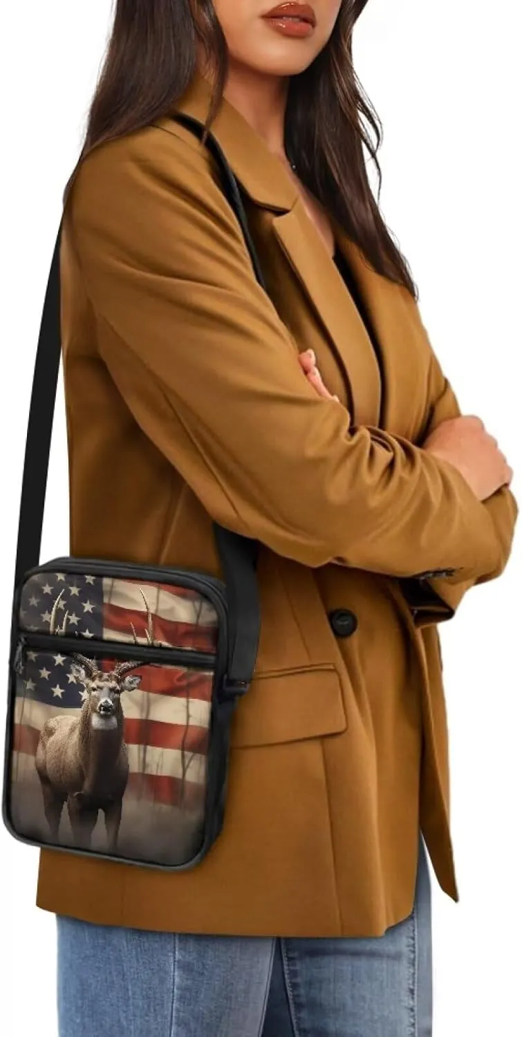 Small Messenger Bag Small Crossbody Bags for Women Men Sling Bag with Adjustable Strap and Pockets