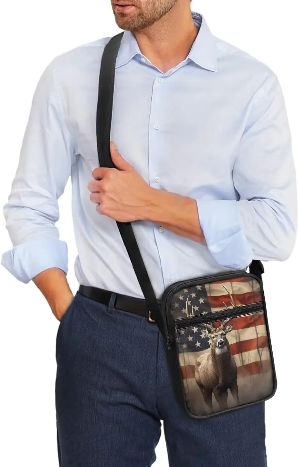 Small Messenger Bag Small Crossbody Bags for Women Men Sling Bag with Adjustable Strap and Pockets