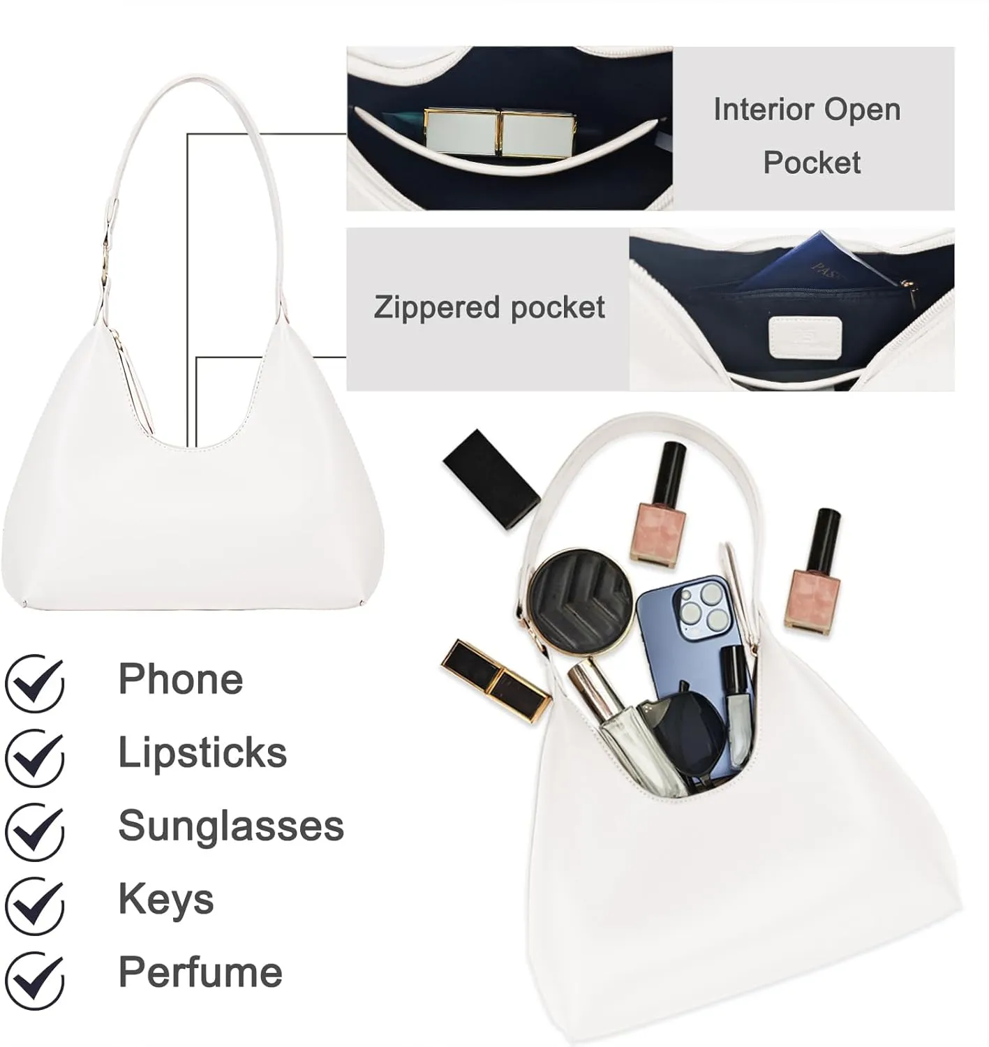 Small Purses for Women Crescent Bag Small Hobo Bag Everyday Purse Trendy Bags for Women