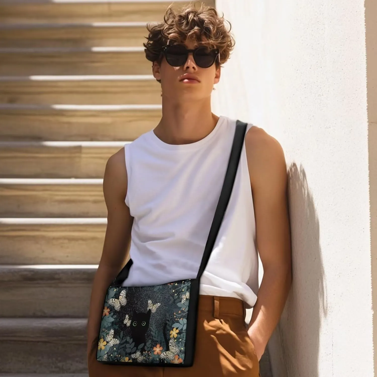 Small Shoulder Bag for Women ＆ Men Adjustable Crossbody Bag with Zipper Closure Trendy Sling Bag for Travel Sports