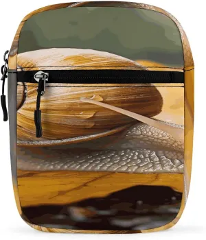 Snail in Leaves Small Satchel Mini Crossbody Sling Bag Shoulder Bag for Men Women Workout Travelling