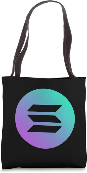 Solana SOL Logo Image Cryptocurrency Emblem Tote Bag