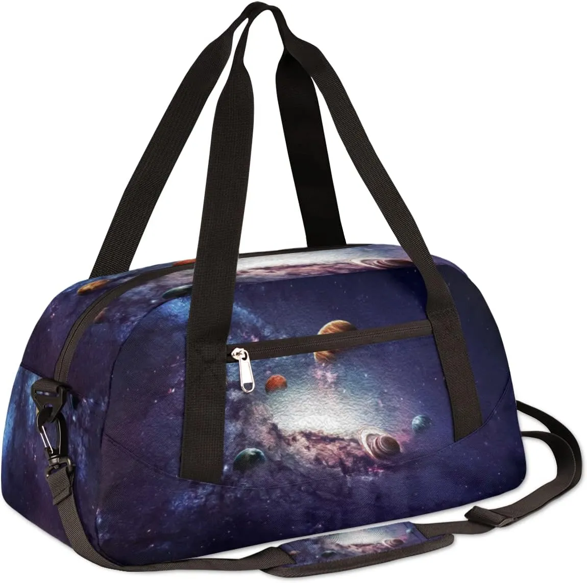 Solar System Planets Kids Duffel Bag for Girls Boys Teens, Planets Oil Painting Dance Bag Overnight Small Duffel Bag Carry On Weekend Sports Gym Travel Bag for School Practice Gymnastics Ballet