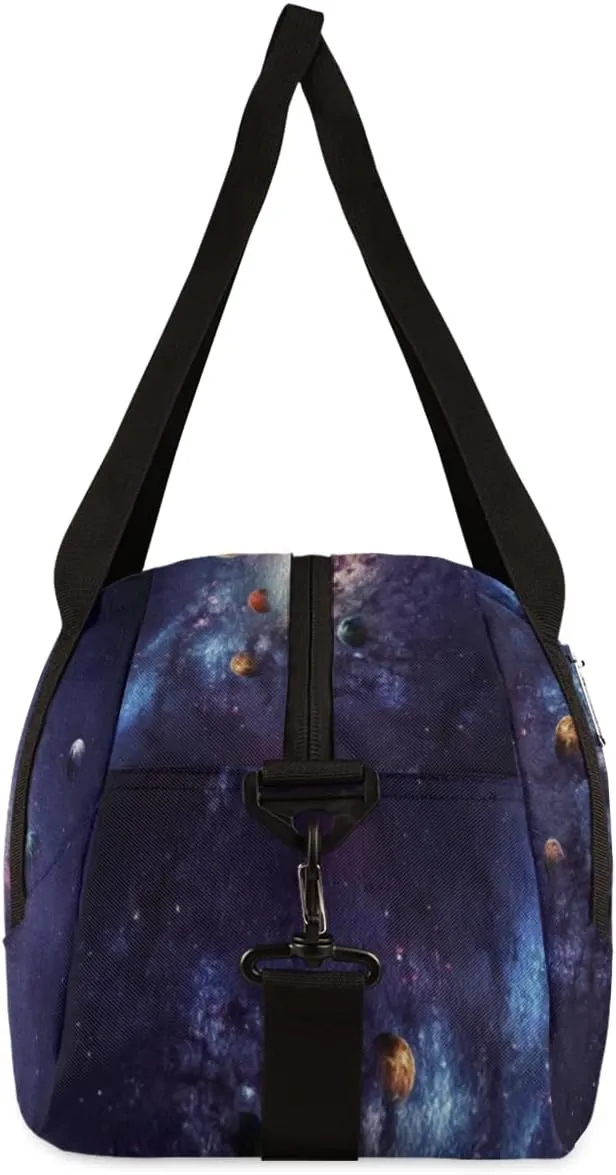 Solar System Planets Kids Duffel Bag for Girls Boys Teens, Planets Oil Painting Dance Bag Overnight Small Duffel Bag Carry On Weekend Sports Gym Travel Bag for School Practice Gymnastics Ballet