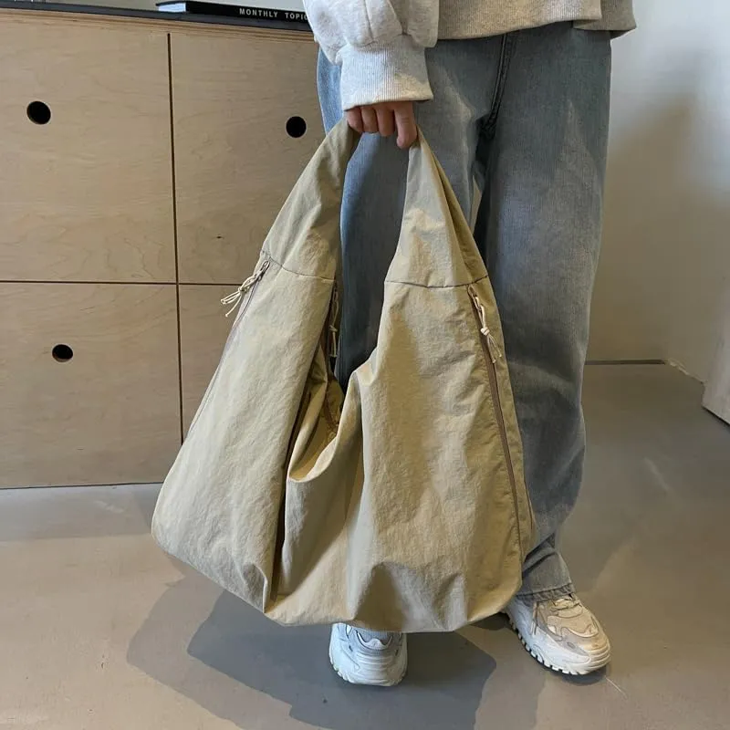 Solid Hobo Shoulder Bag Large Tote Bags For Women Soft Slouchy Handbag Trendy Purse Work Travel